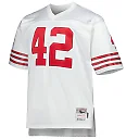 Zennovawear Men's San Francisco 49ers Ronnie Lott Mitchell & Ness White Big & Tall 1990 Retired Player Jersey