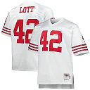 Zennovawear Men's San Francisco 49ers Ronnie Lott Mitchell & Ness White Big & Tall 1990 Retired Player Jersey