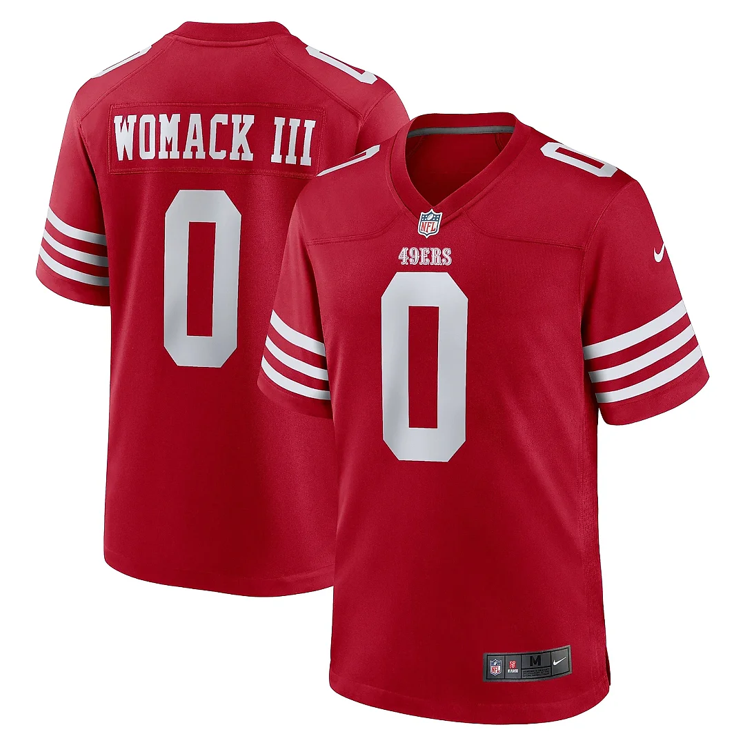 Zennovawear Men's San Francisco 49ers Samuel Womack III Scarlet Game Jersey