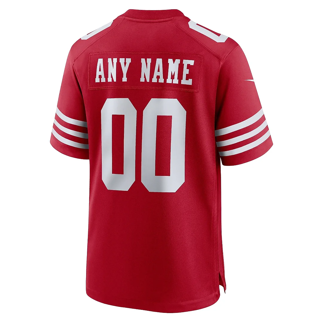Zennovawear Men's San Francisco 49ers Scarlet Custom Jersey