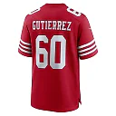 Zennovawear Men's San Francisco 49ers Sebastian Gutierrez Scarlet Team Game Jersey