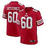 Zennovawear Men's San Francisco 49ers Sebastian Gutierrez Scarlet Team Game Jersey