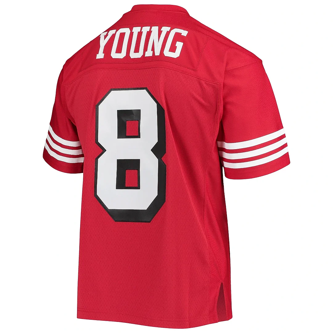 Zennovawear Men's San Francisco 49ers Steve Young Mitchell & Ness Scarlet Legacy Jersey