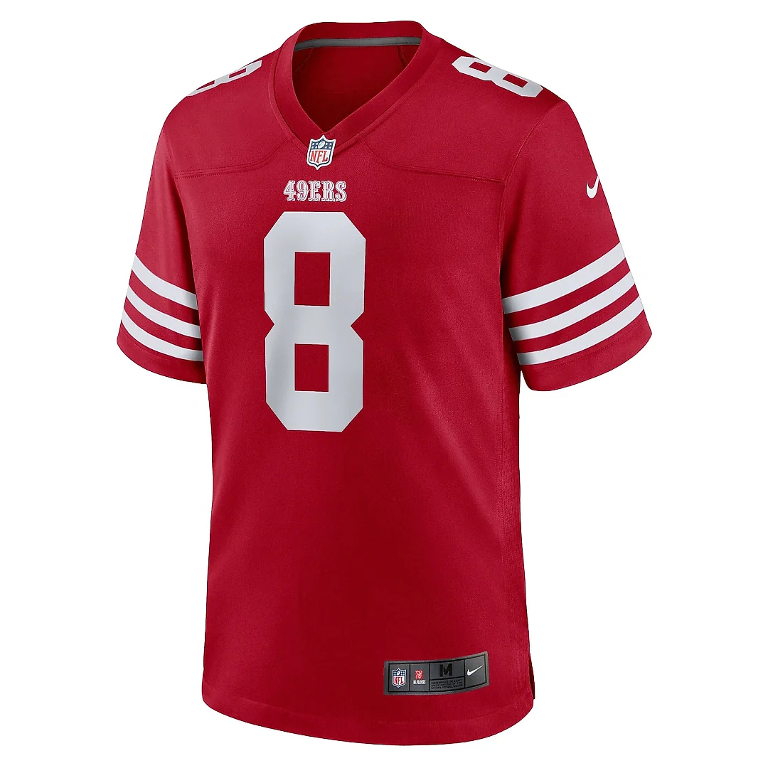 Zennovawear Men's San Francisco 49ers Steve Young Scarlet Retired Game Player Jersey