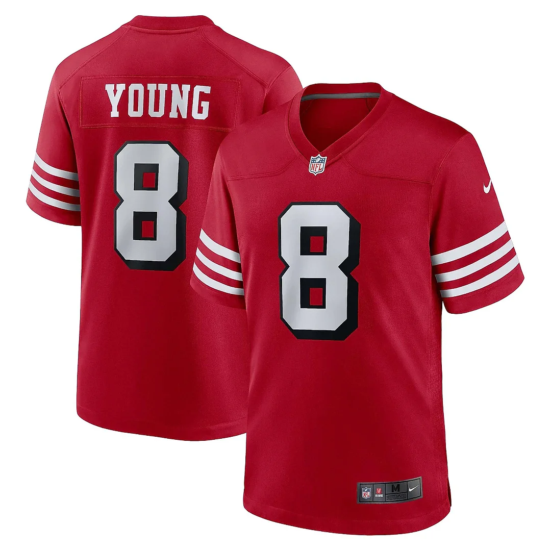 Zennovawear Men's San Francisco 49ers Steve Young Scarlet Retired Alternate Game Jersey