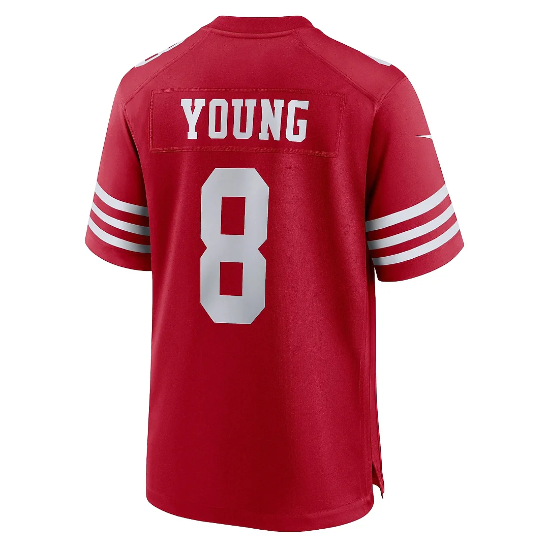 Zennovawear Men's San Francisco 49ers Steve Young Scarlet Retired Player Game Jersey