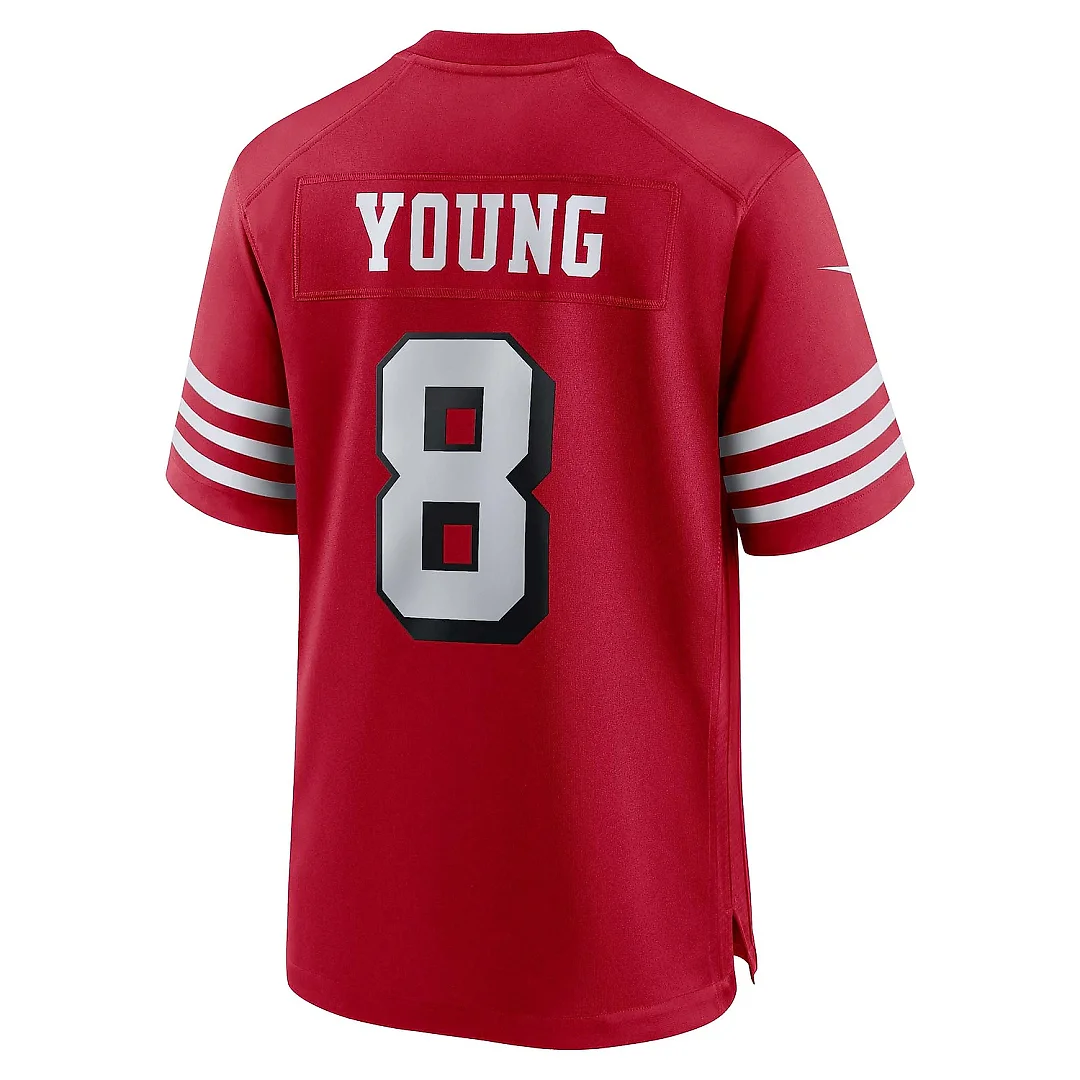 Zennovawear Men's San Francisco 49ers Steve Young Scarlet Retired Alternate Game Jersey