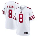 Zennovawear Men's San Francisco 49ers Steve Young White Retired Player Game Jersey