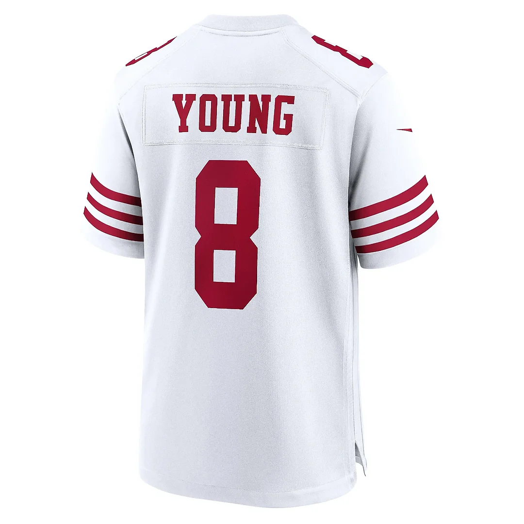 Zennovawear Men's San Francisco 49ers Steve Young White Retired Game Player Jersey