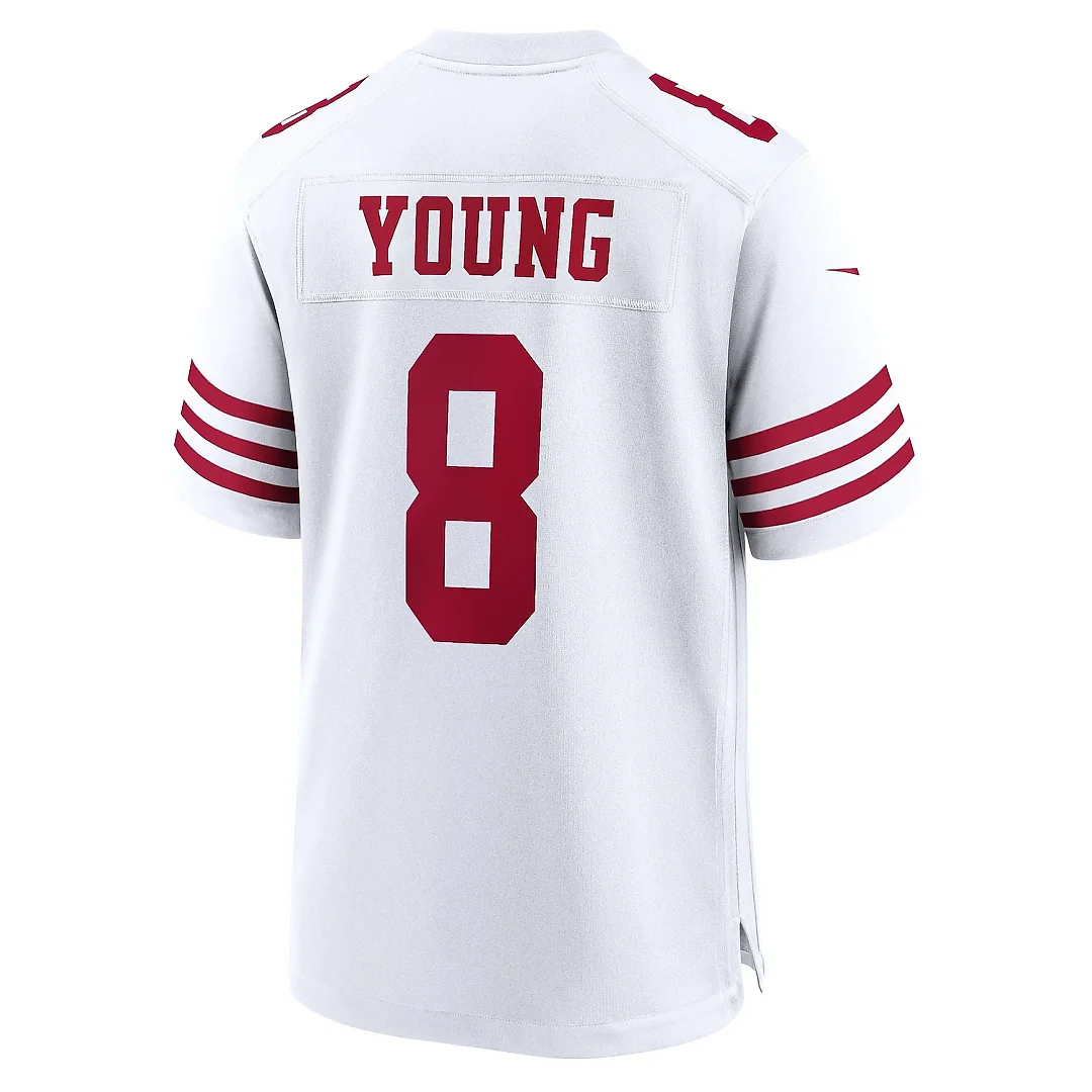 Zennovawear Men's San Francisco 49ers Steve Young White Retired Player Game Jersey