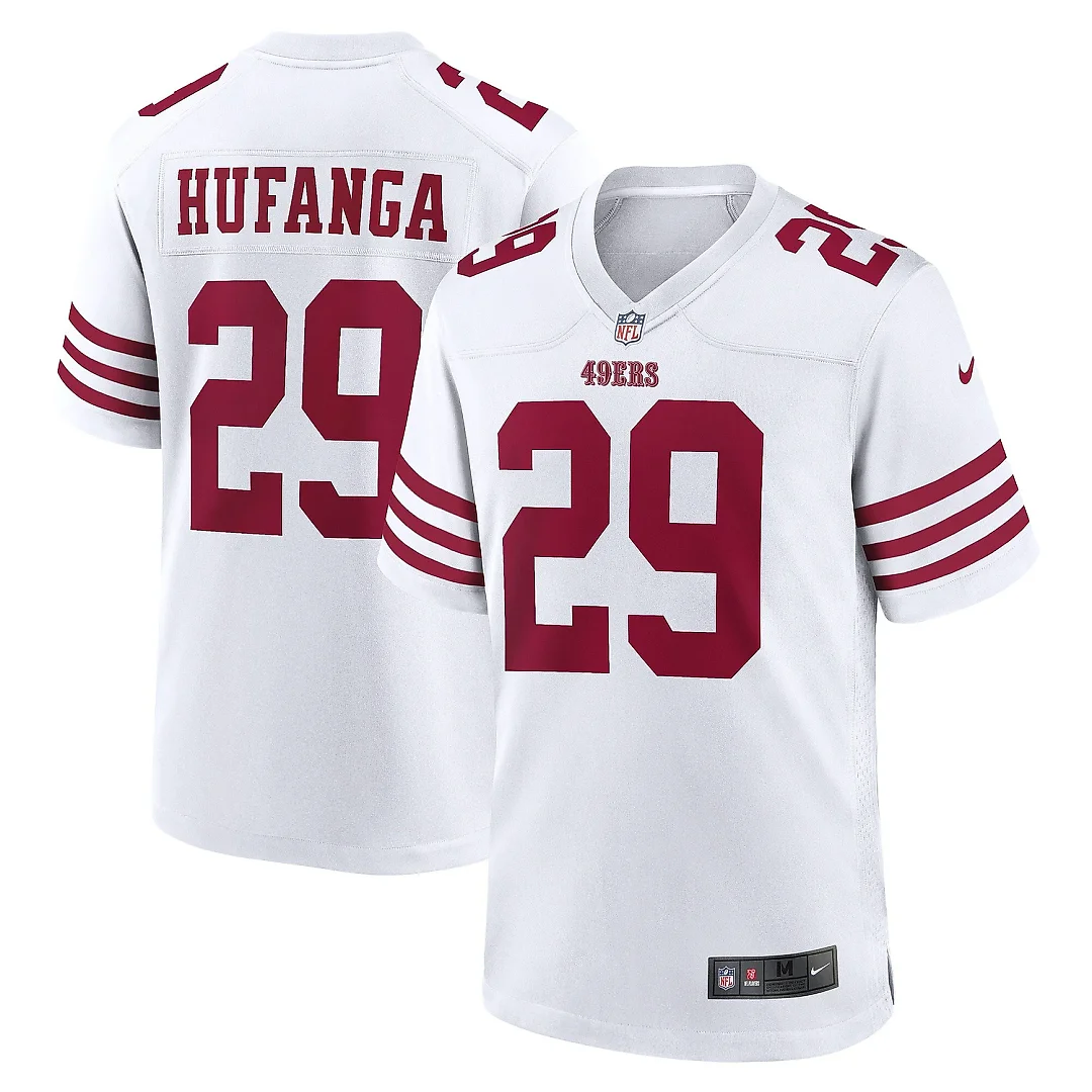 Zennovawear Men's San Francisco 49ers Talanoa Hufanga White Away Game Player Jersey