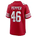 Zennovawear Men's San Francisco 49ers Taybor Pepper Scarlet Game Jersey