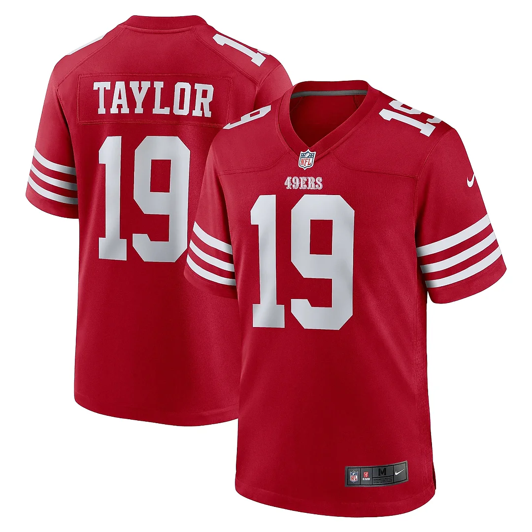 Zennovawear Men's San Francisco 49ers Trent Taylor Scarlet Team Game Jersey