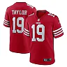 Zennovawear Men's San Francisco 49ers Trent Taylor Scarlet Team Game Jersey
