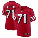 Zennovawear Men's San Francisco 49ers Trent Williams Scarlet Alternate Game Jersey