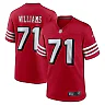 Zennovawear Men's San Francisco 49ers Trent Williams Scarlet Alternate Game Jersey