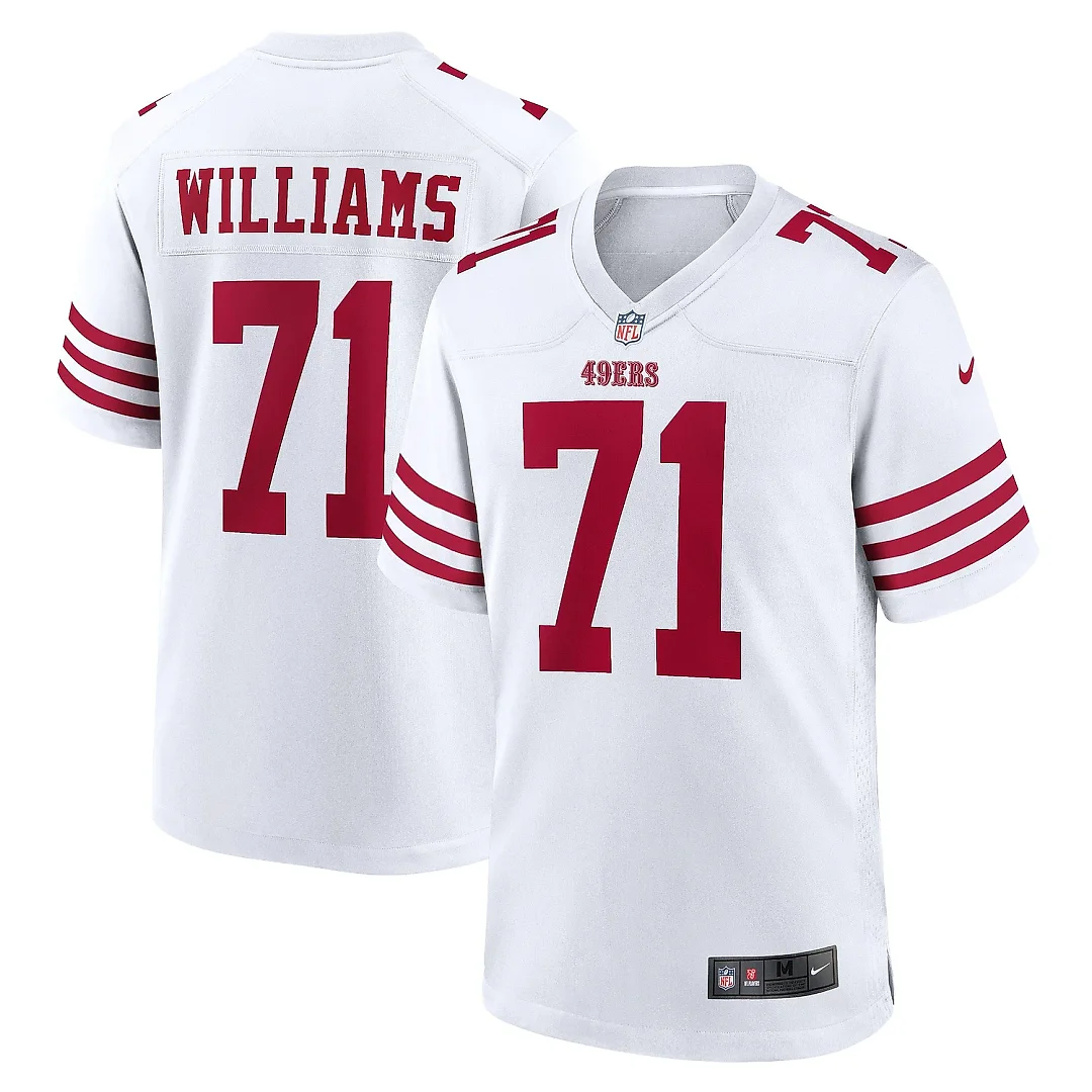 Zennovawear Men's San Francisco 49ers Trent Williams White Player Game Jersey