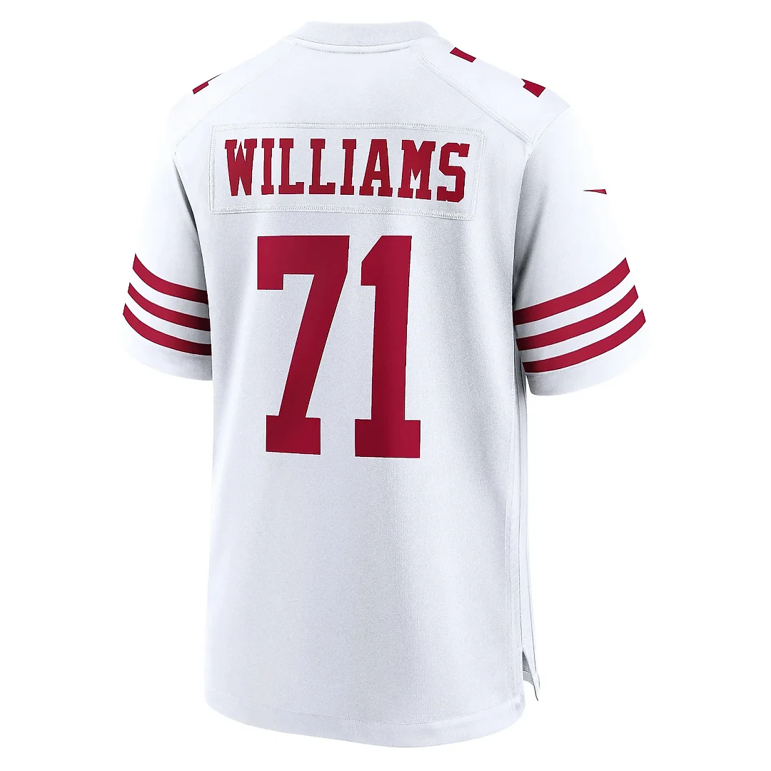 Zennovawear Men's San Francisco 49ers Trent Williams White Player Game Jersey
