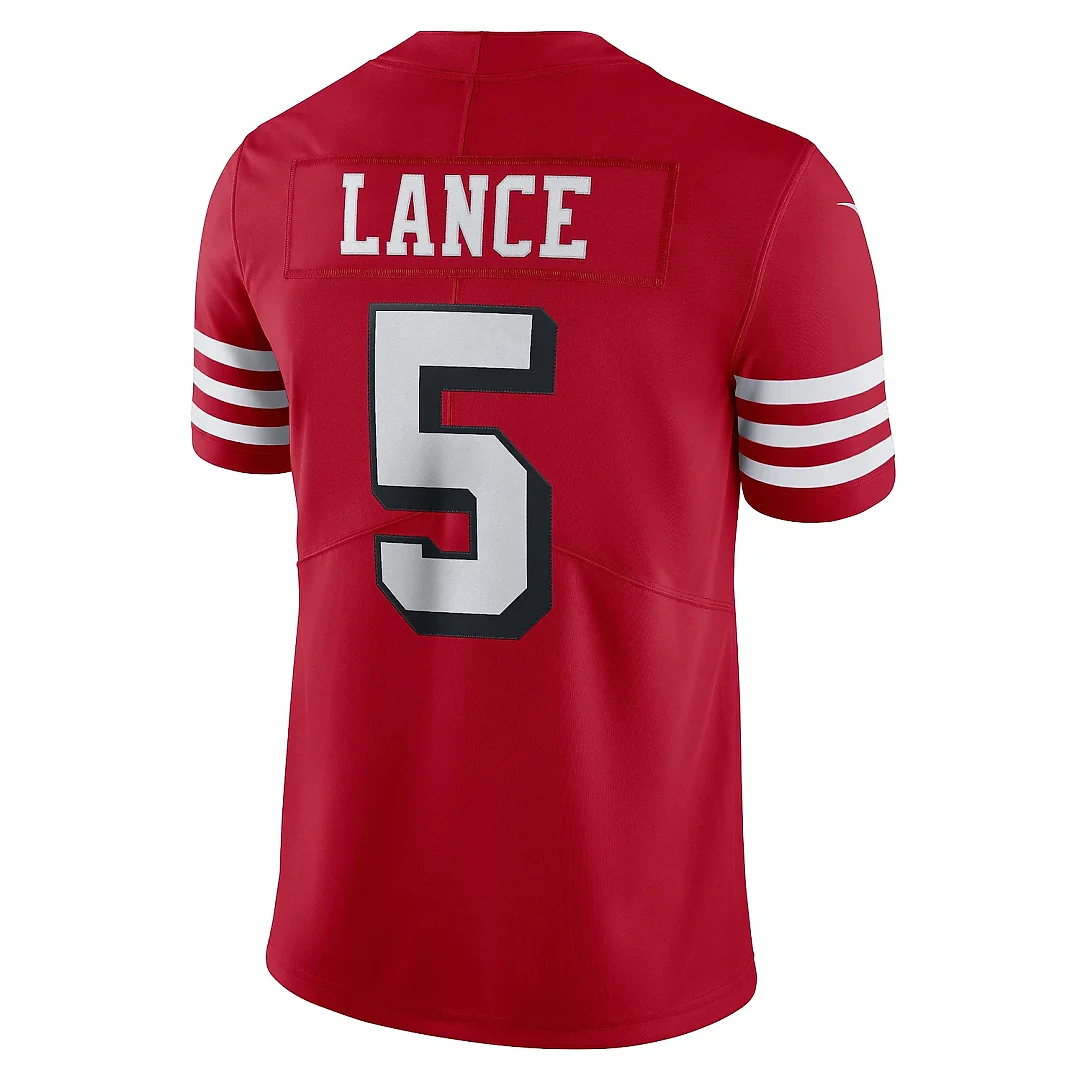 Zennovawear Men's San Francisco 49ers Trey Lance Scarlet Alternate Vapor Limited Jersey