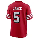 Zennovawear Men's San Francisco 49ers Trey Lance Scarlet Alternate Game Jersey