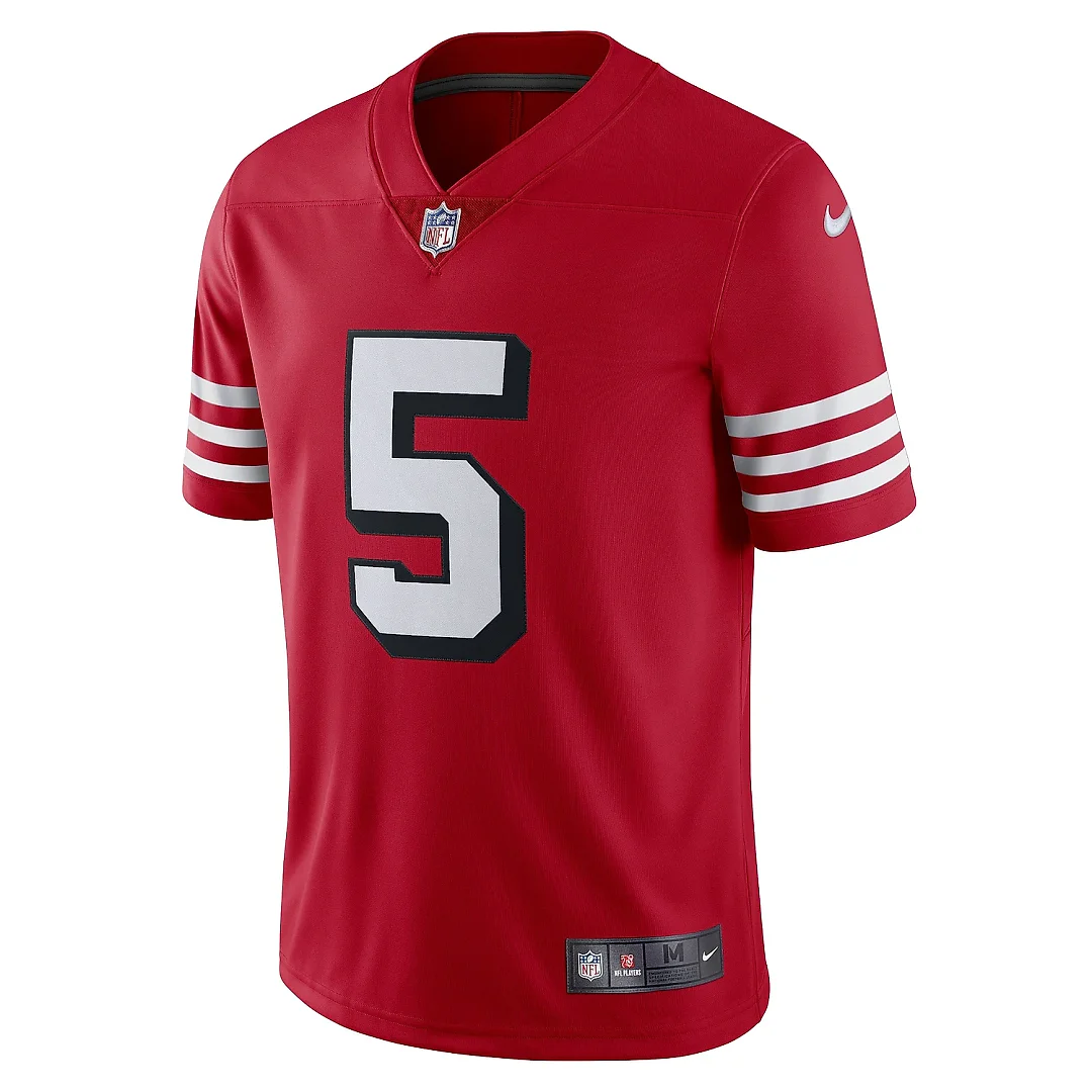 Zennovawear Men's San Francisco 49ers Trey Lance Scarlet Alternate Vapor Limited Jersey