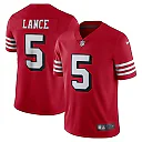 Zennovawear Men's San Francisco 49ers Trey Lance Scarlet Alternate Vapor Limited Jersey