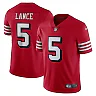 Zennovawear Men's San Francisco 49ers Trey Lance Scarlet Alternate Vapor Limited Jersey