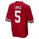 Zennovawear Men's San Francisco 49ers Trey Lance Scarlet Game Jersey