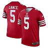 Zennovawear Men's San Francisco 49ers Trey Lance Scarlet Team Legend Player Performance Top