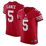 Zennovawear Men's San Francisco 49ers Trey Lance Scarlet Vapor Elite Jersey