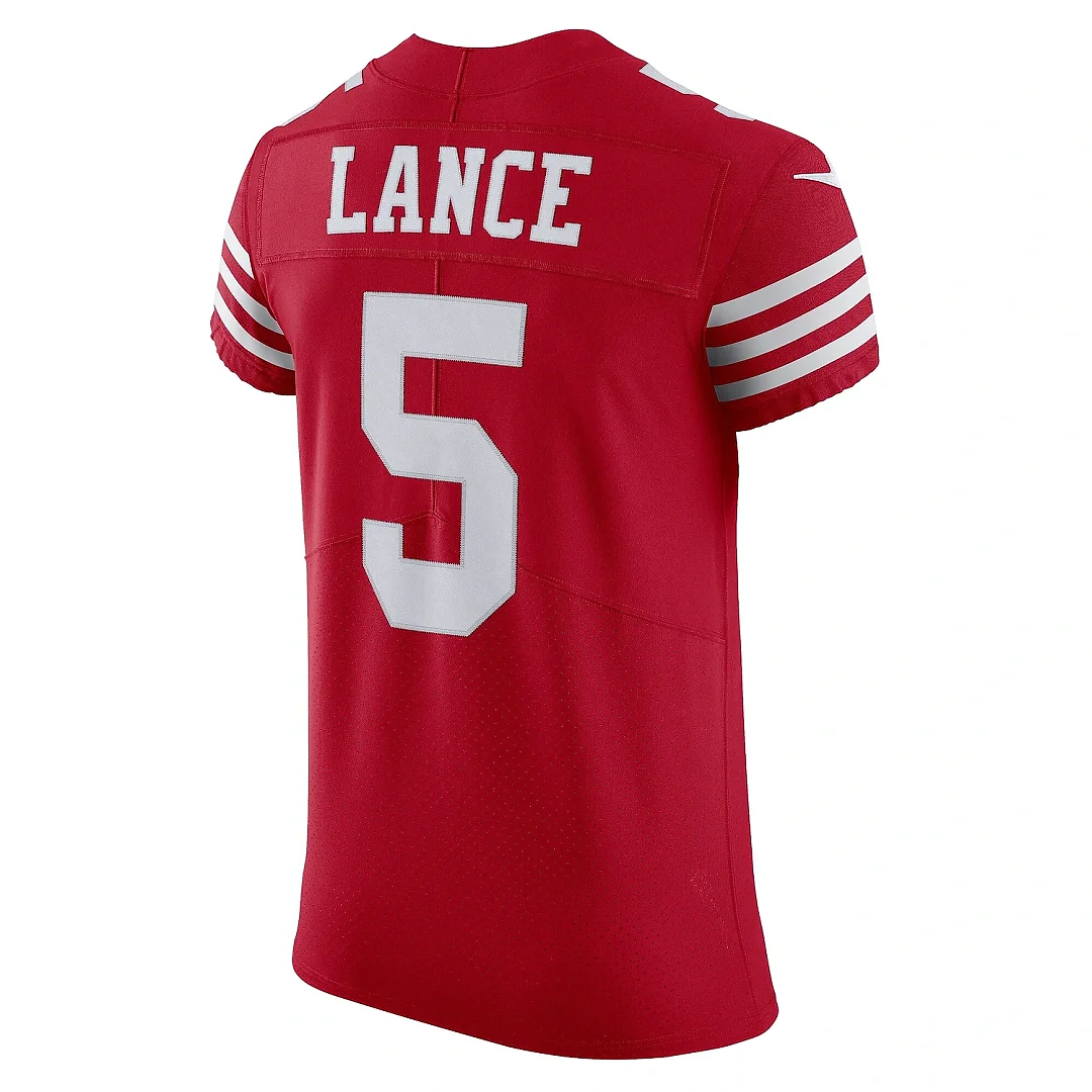Zennovawear Men's San Francisco 49ers Trey Lance Scarlet Vapor Elite Jersey