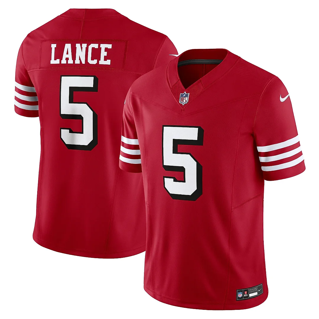 Zennovawear Men's San Francisco 49ers Trey Lance Scarlet Vapor F.U.S.E. Limited Jersey