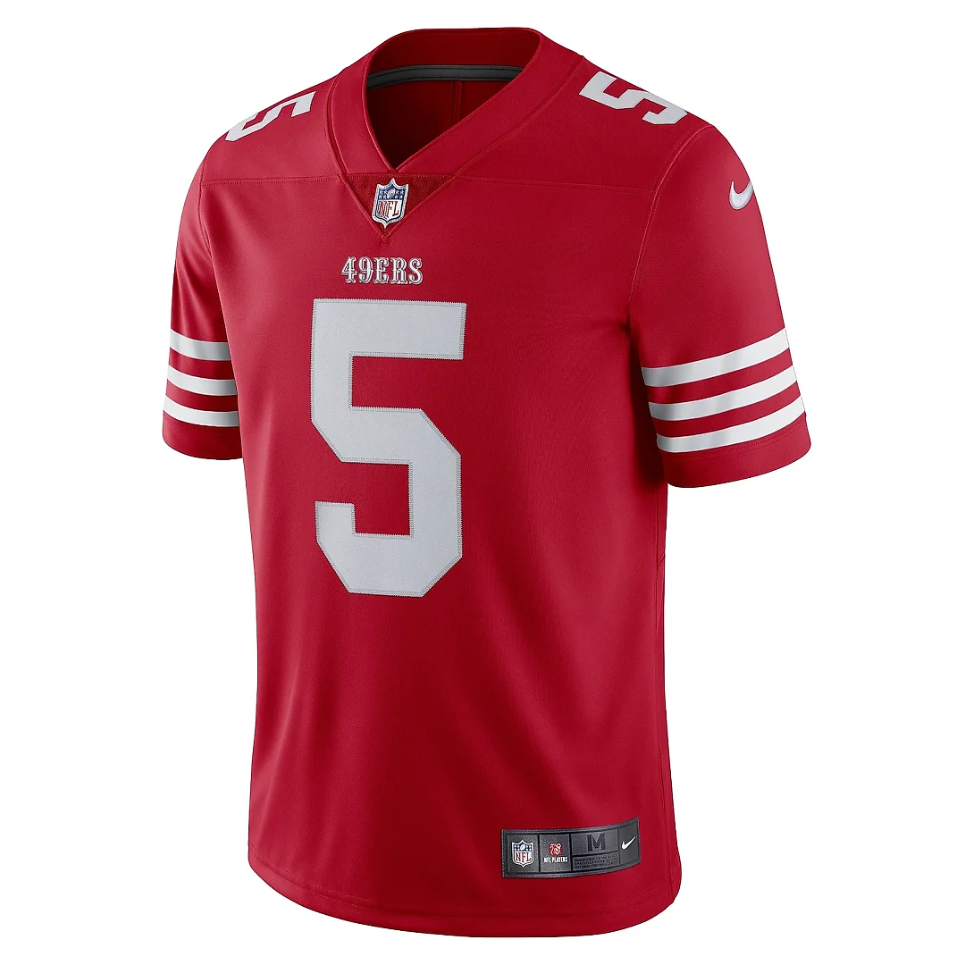 Zennovawear Men's San Francisco 49ers Trey Lance Scarlet Vapor Limited Jersey