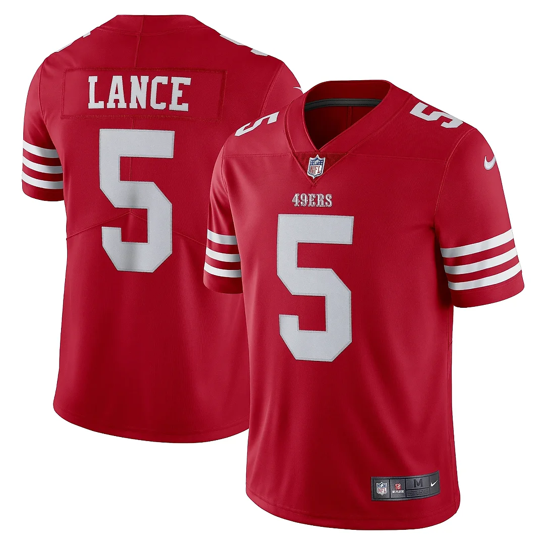 Zennovawear Men's San Francisco 49ers Trey Lance Scarlet Vapor Limited Jersey