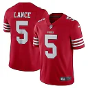 Zennovawear Men's San Francisco 49ers Trey Lance Scarlet Vapor Limited Jersey
