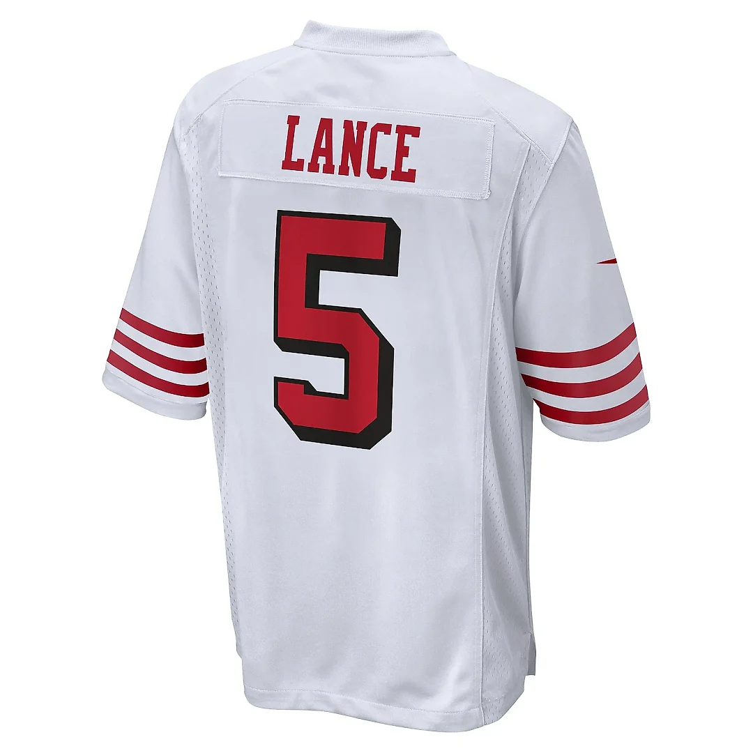 Zennovawear Men's San Francisco 49ers Trey Lance White Alternate Game Jersey