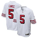 Zennovawear Men's San Francisco 49ers Trey Lance White Alternate Game Jersey