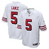 Zennovawear Men's San Francisco 49ers Trey Lance White Alternate Game Jersey
