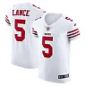 Zennovawear Men's San Francisco 49ers Trey Lance White Vapor Elite Jersey