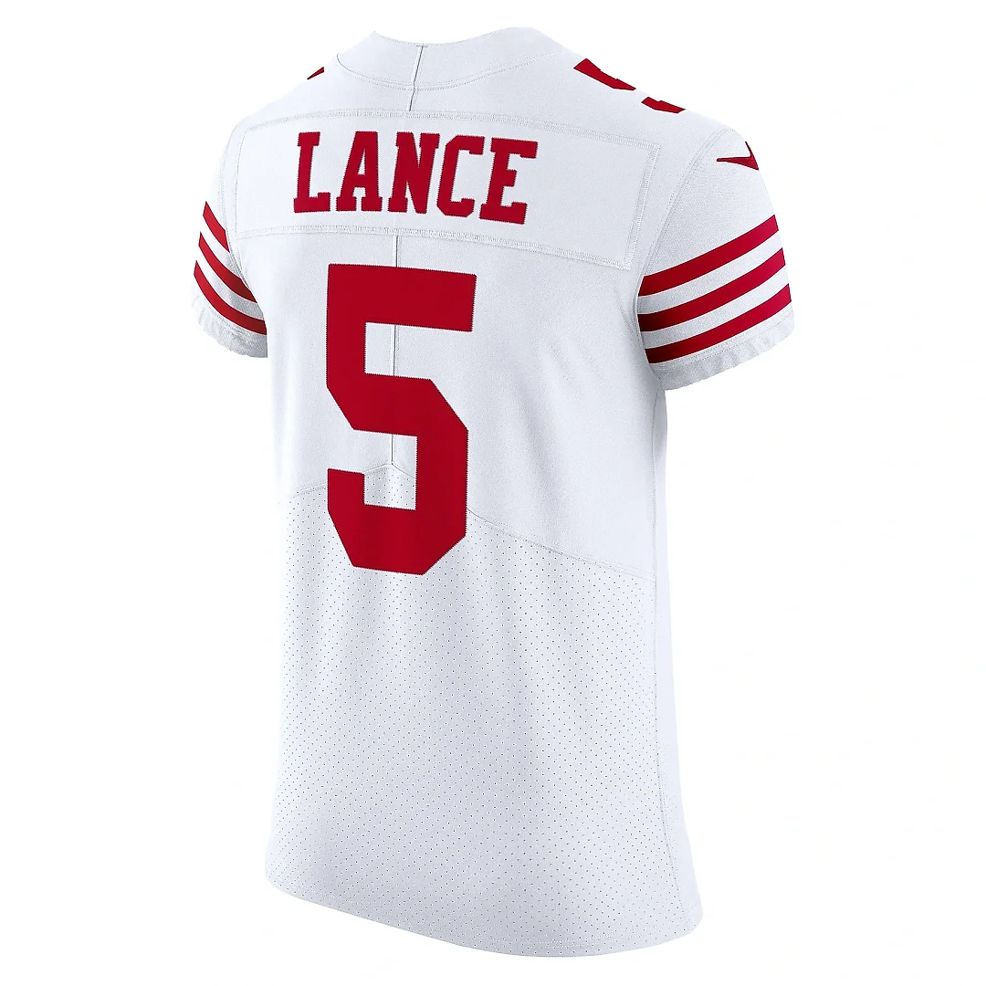 Zennovawear Men's San Francisco 49ers Trey Lance White Vapor Elite Jersey