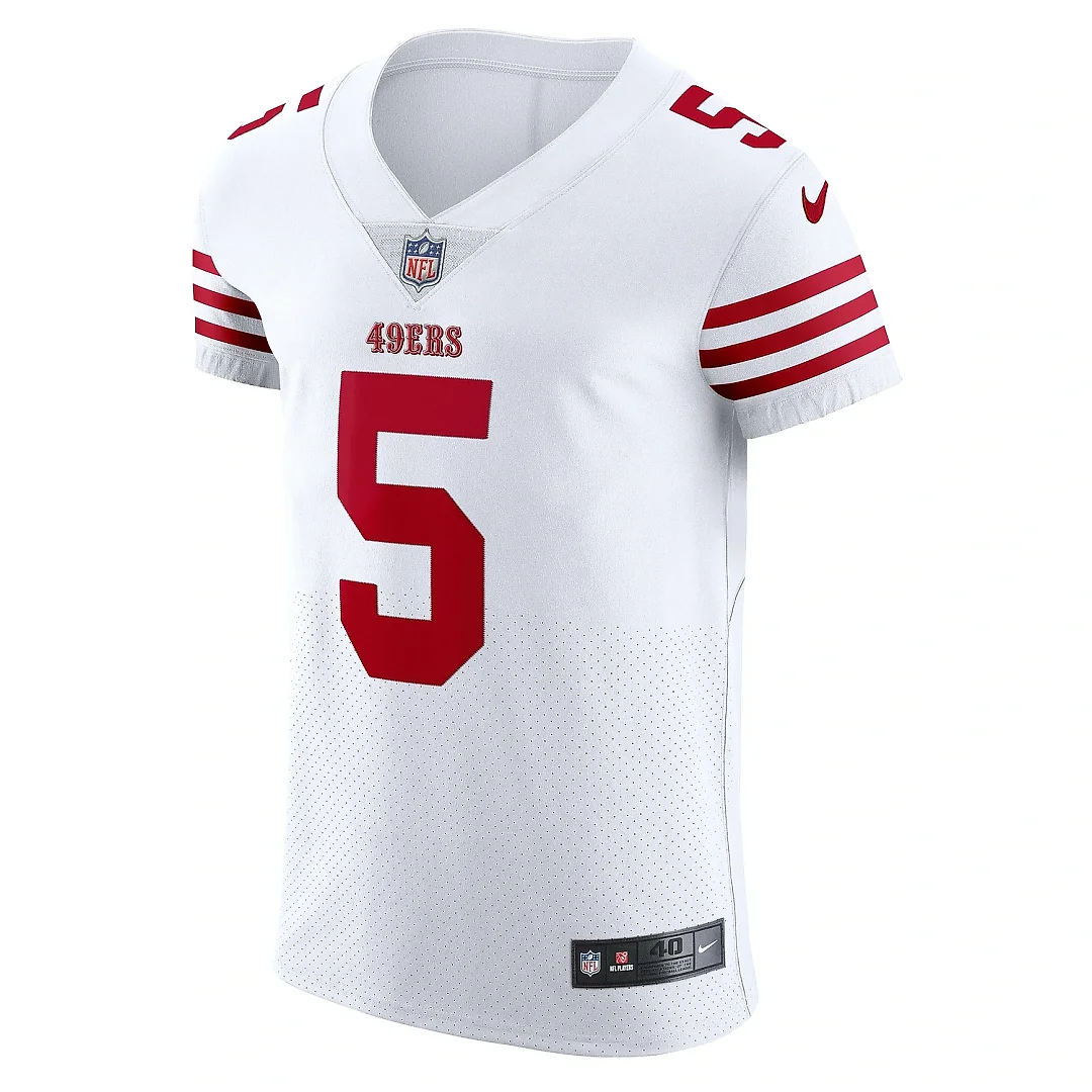 Zennovawear Men's San Francisco 49ers Trey Lance White Vapor Elite Jersey