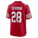 Zennovawear Men's San Francisco 49ers Trey Sermon Scarlet Player Game Jersey