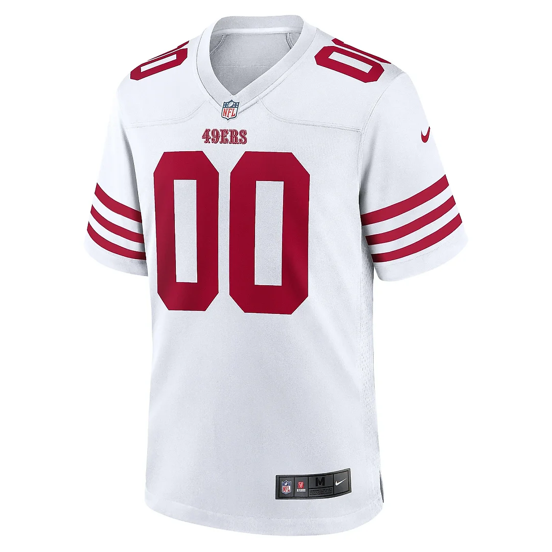 Zennovawear Men's San Francisco 49ers White Game Custom Player Jersey
