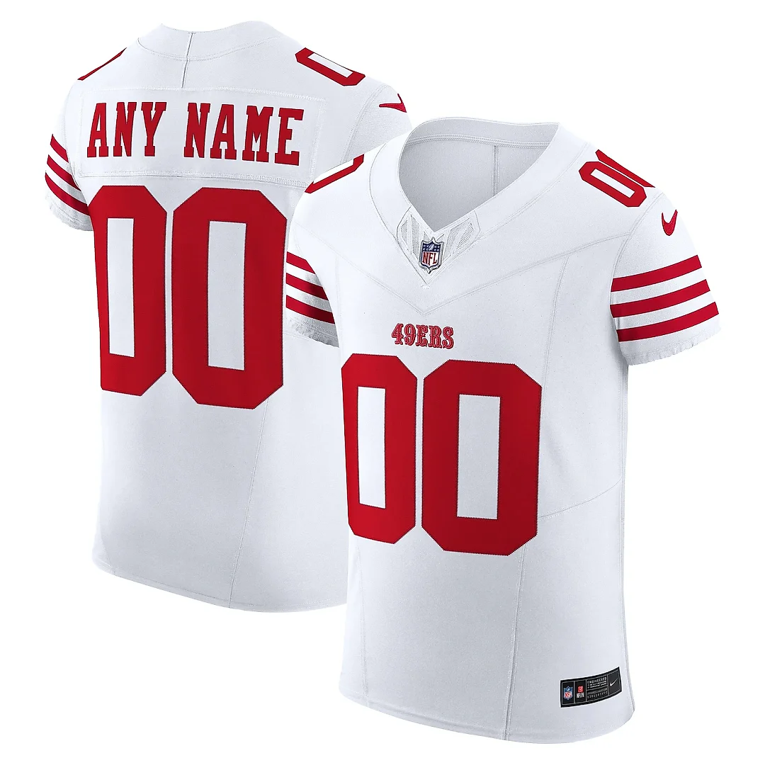 Zennovawear Men's San Francisco 49ers White Vapor F.U.S.E. Elite Custom Jersey