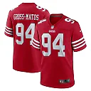Zennovawear Men's San Francisco 49ers Yetur Gross-Matos Scarlet Team Game Jersey