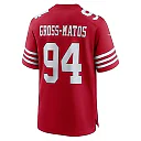 Zennovawear Men's San Francisco 49ers Yetur Gross-Matos Scarlet Team Game Jersey