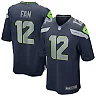 Zennovawear Men's Seattle Seahawks 12s College Navy Team Game Jersey