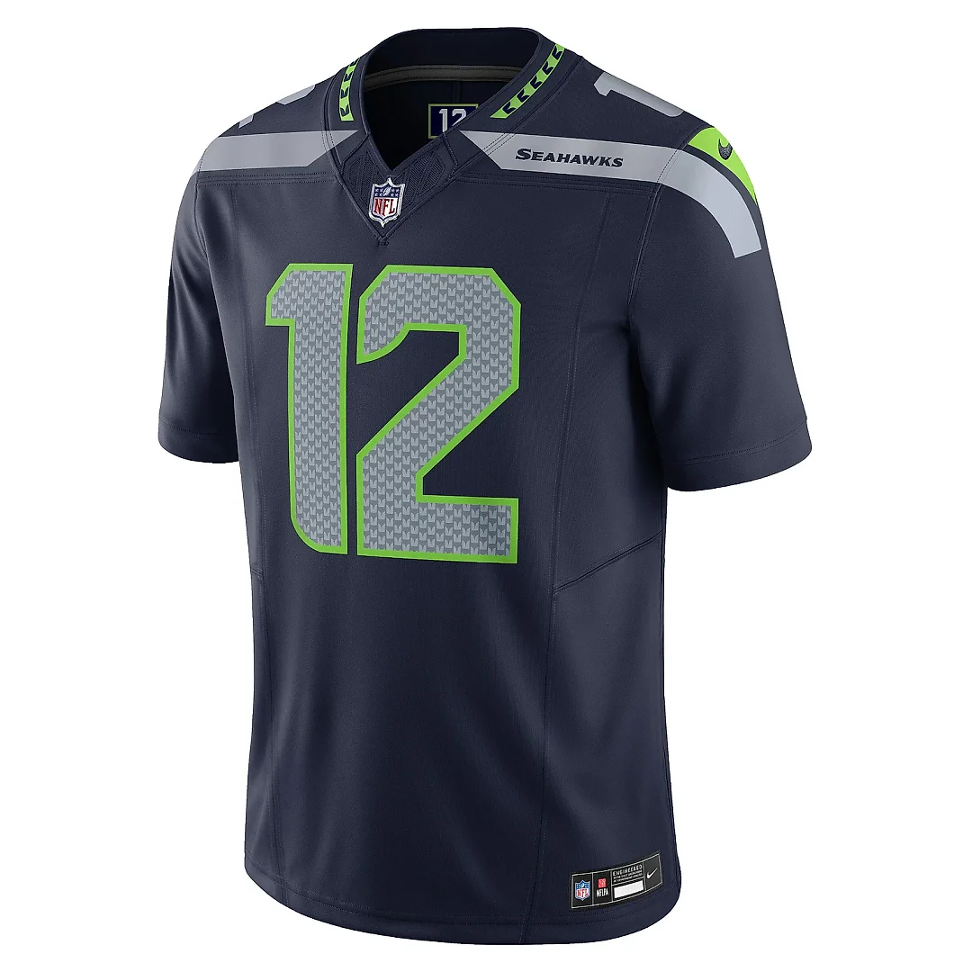 Zennovawear Men's Seattle Seahawks 12s Navy Vapor F.U.S.E. Limited Jersey