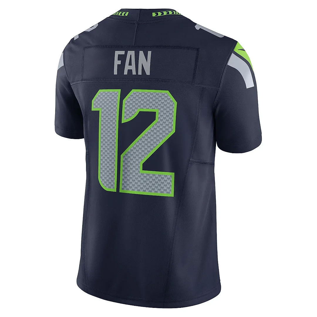 Zennovawear Men's Seattle Seahawks 12s Navy Vapor F.U.S.E. Limited Jersey