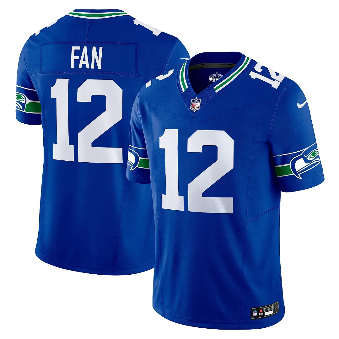 Zennovawear Men's Seattle Seahawks 12th Fan Royal Vapor F.U.S.E. Limited Jersey